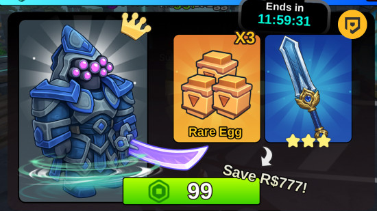 Build the Legends codes: An image of the Starter Pack in Build the Legends.