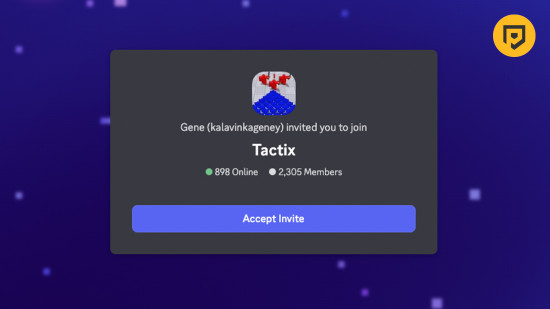 Build the Legends codes: An image of the Build the Legends Discord server.