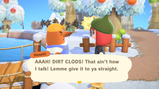 animal crossing 3.0 update - Resetti yelling at a villager