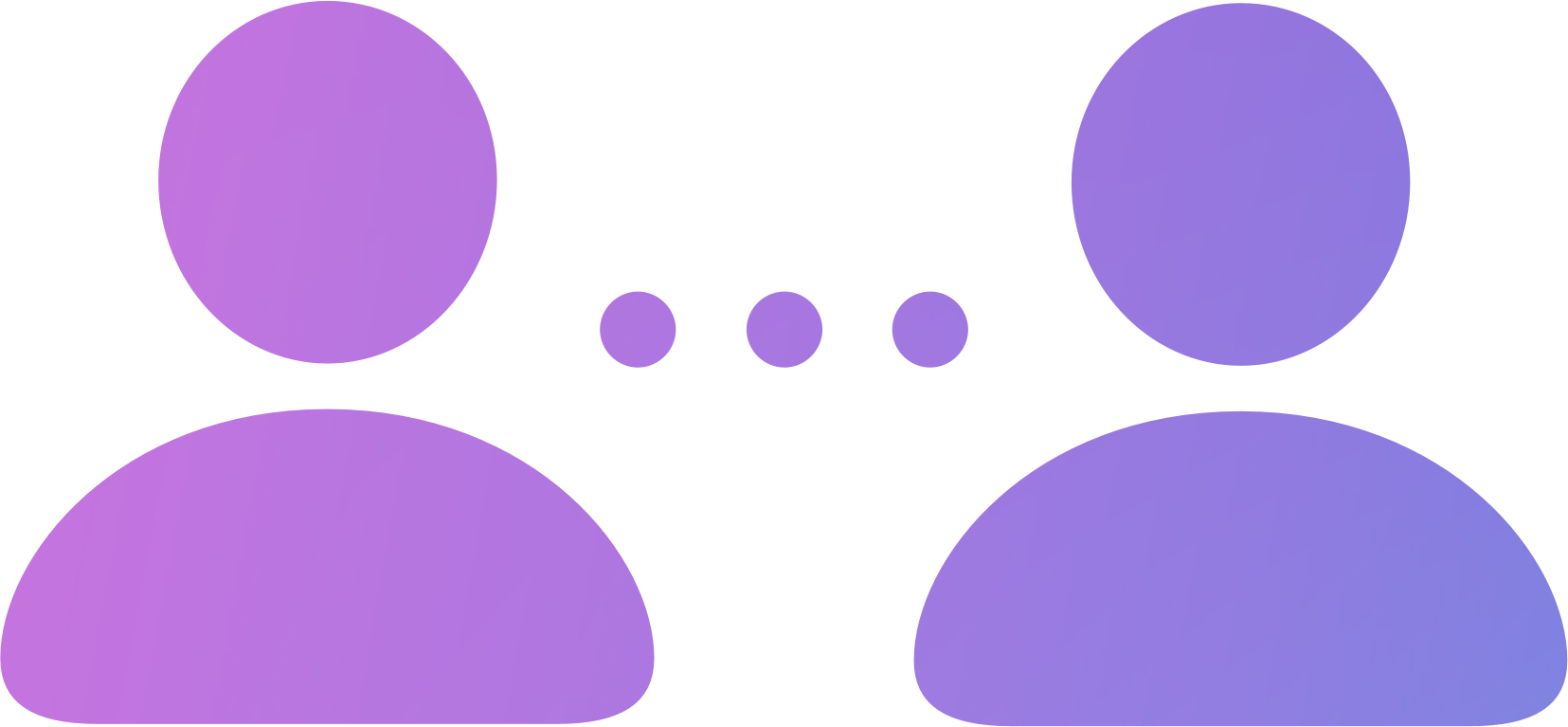 The one-on-one labs icon, showing icons of two figures connected by three dots in a horizontal line. 