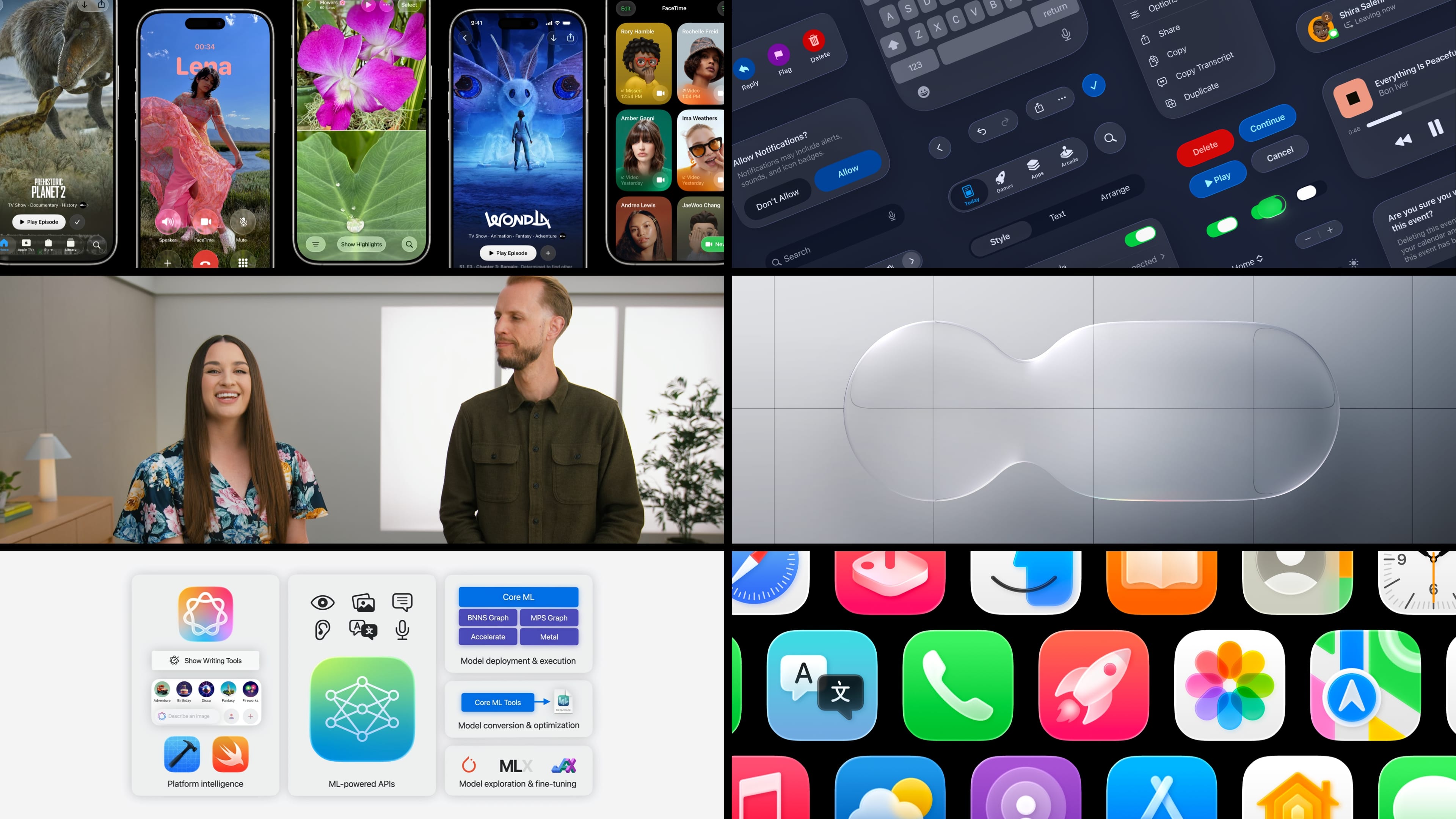 A collage of screenshots from a variety of WWDC25 sessions.