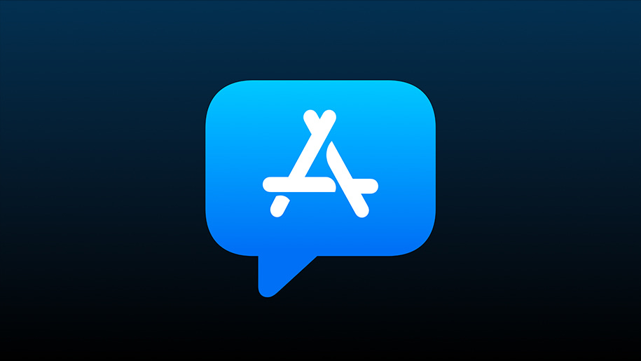 The App Store icon set against a black background.