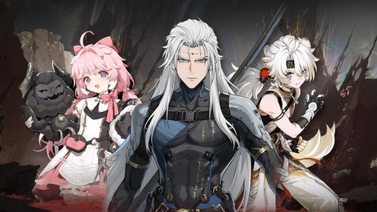 Three characters from the beginner and standard Wuthering Waves banners