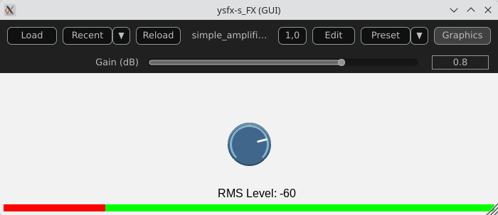 Screenshot of the simple example with JSFX graphic elements